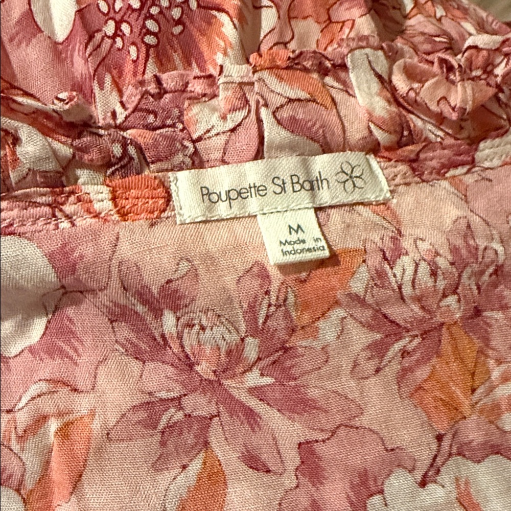 Poupette St. Barth Triny Pink Floral Mini Dress NWOT - Picture 5 of 5